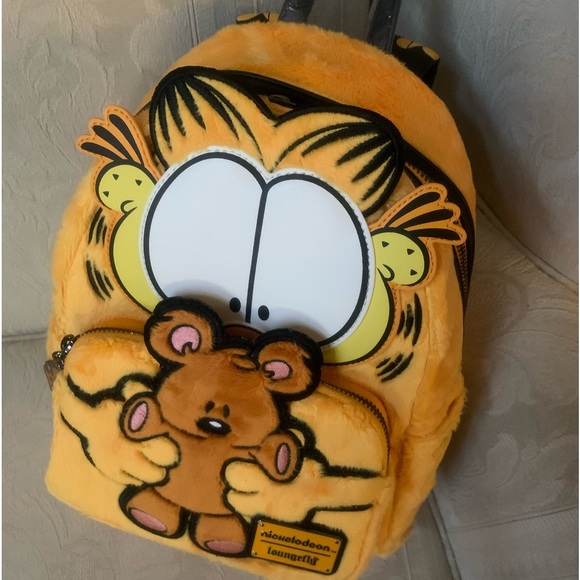 Loungefly x Nickelodeon Garfield & Pooky Plush Backpack Bag Purse NWT - Picture 12 of 16